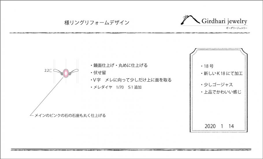 指輪デザイン図