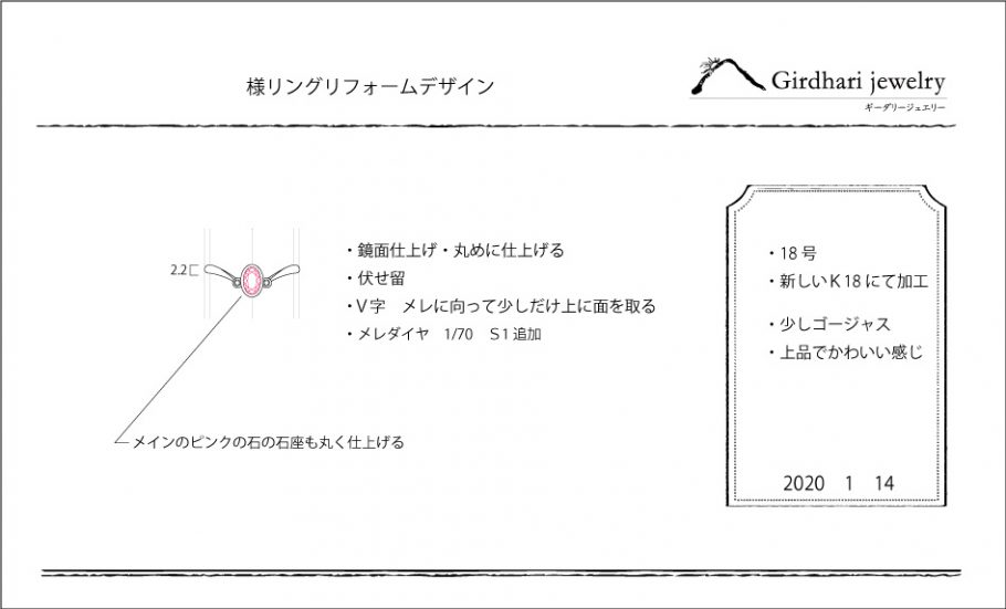 指輪デザイン図