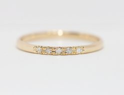 K10のメレダイヤの指輪を18金のシンプルで細めの指輪にリフォーム