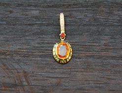 イエローサファイヤとシトリンのゴールドペンダントリフォーム