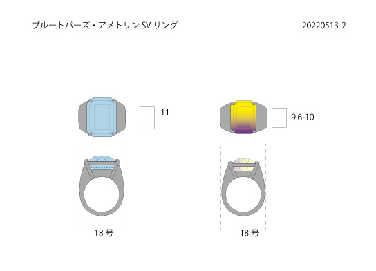 アメトリンとトパーズイラスト