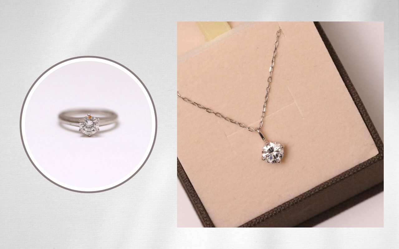 婚約指輪のダイヤを一粒ダイヤネックレスに – オーダージュエリー